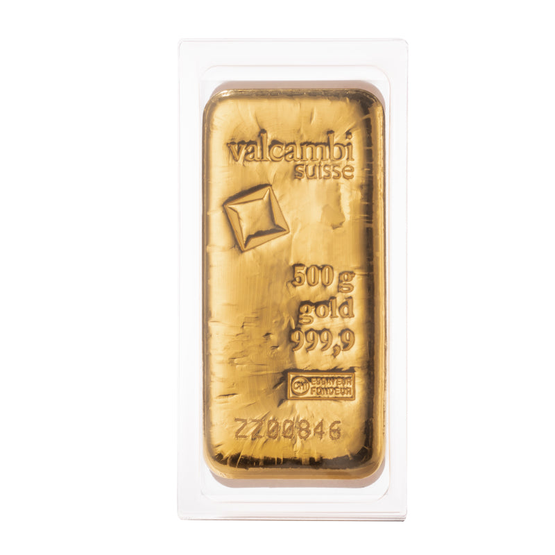 Valcambi 500 g Au 9999 sealed Gold Cast Bar