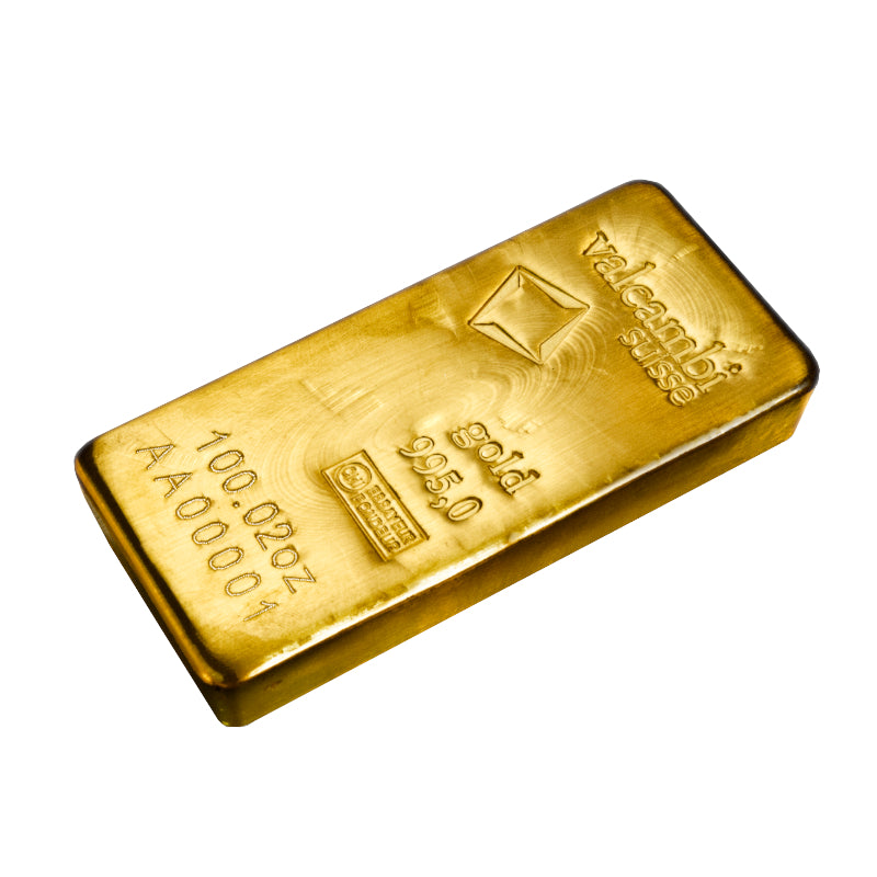 Valcambi 100 oz Au 995 COMEX Gold Cast Bar