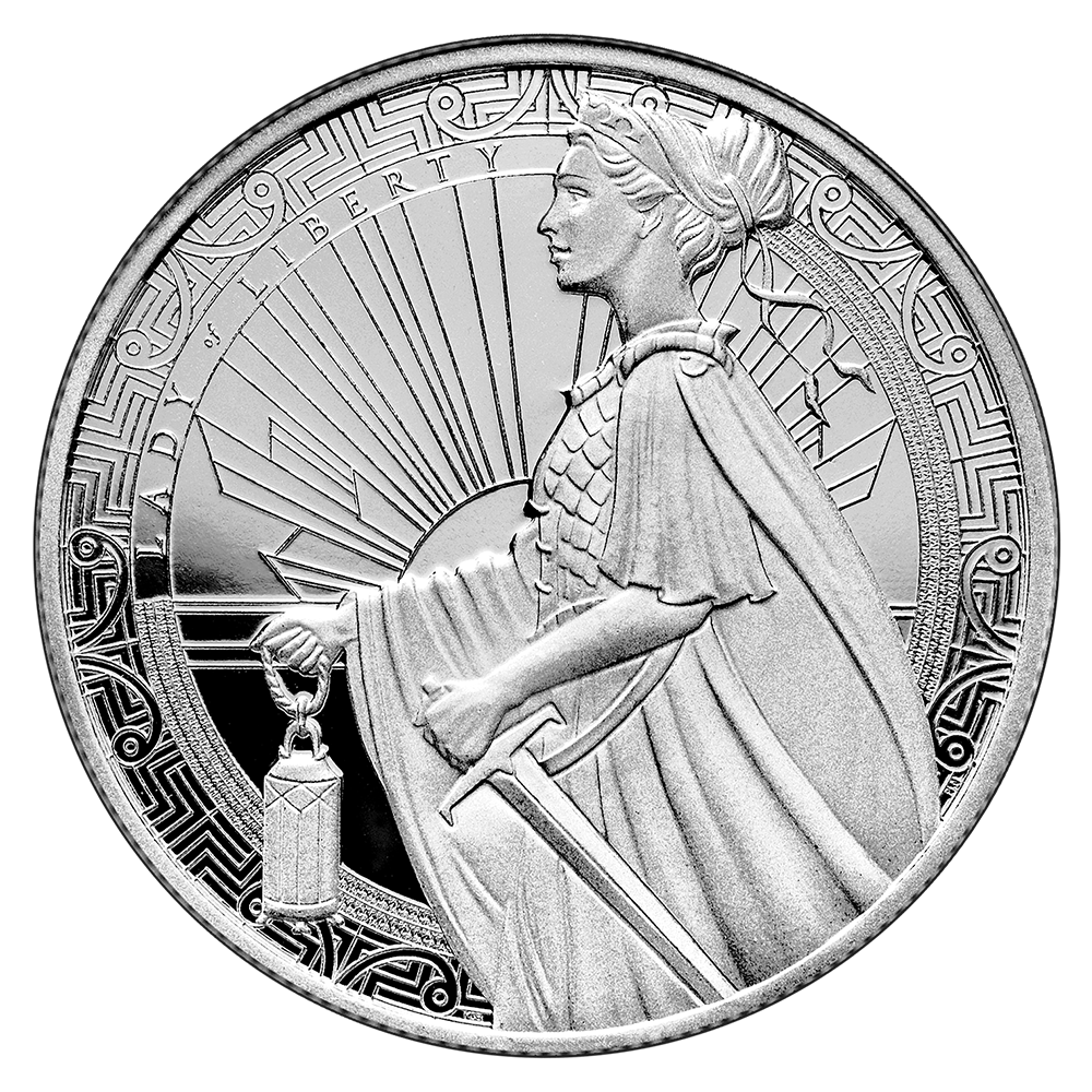 PAMP Lady of Liberty 999.0 Pure 1oz Silver Round